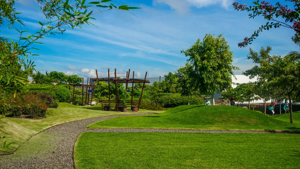landscaped green spaces at coyol free zone in costa rica
