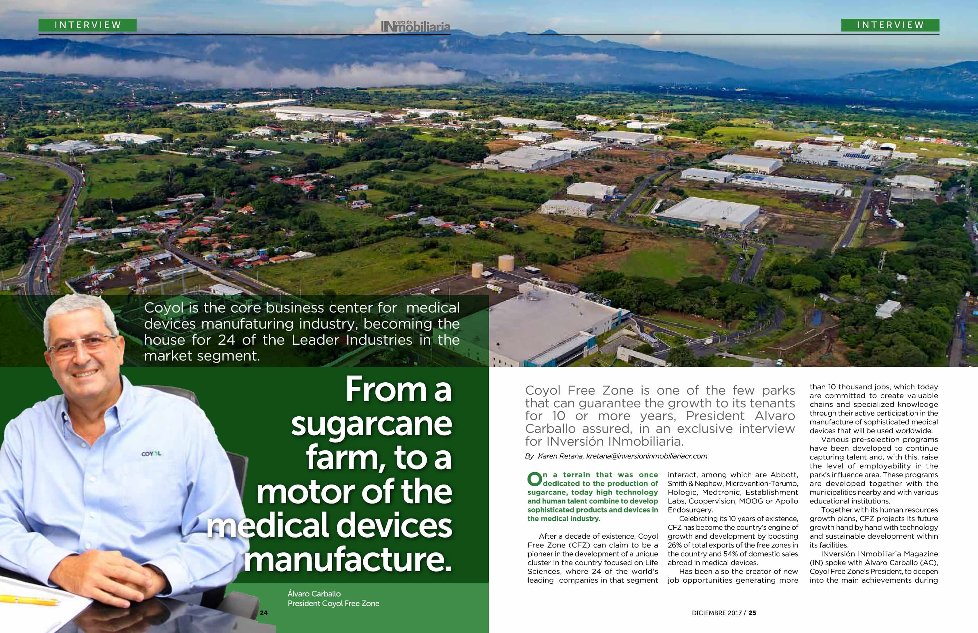 From a sugarcane farm to medical devices manufacture